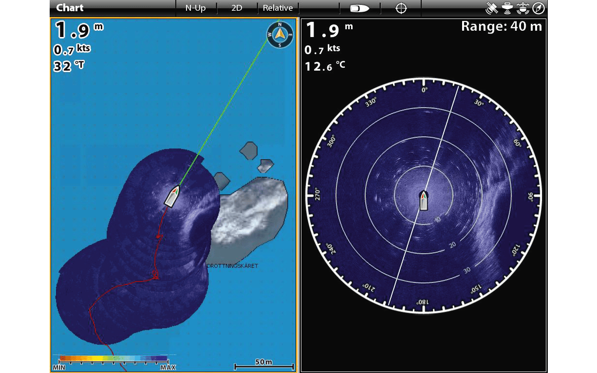 Mosaik direkt på sjökortet